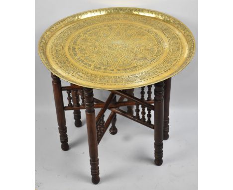 A Mid 20th Century Souvenir Brass Benaries on Folding Stand 