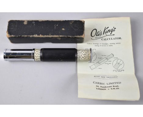 A Vintage Otis King's Cylindrical Calculator in Original Cardboard Box and with Instructions 