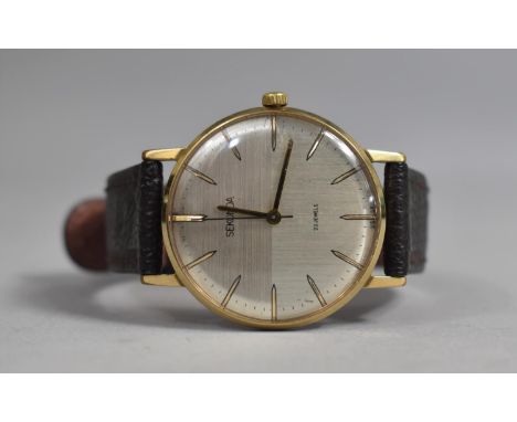 A c.1960's Sekonda Gold Plated 23 Jewel Ultra Slim Wrist Watch, Manual Wind Movement in Good Working Order, Ser no. 244004, h