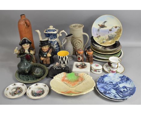 A Collection of Various Ceramics to include Plates, Teapots, Character Jugs Etc 