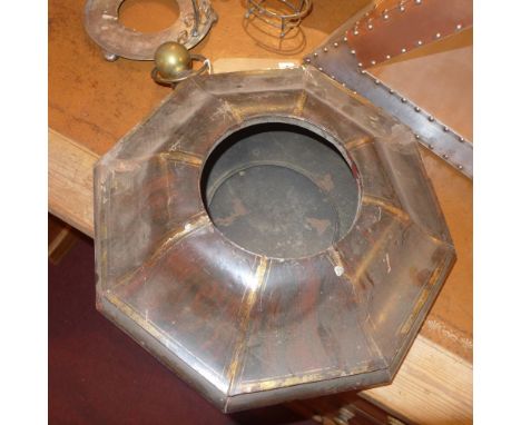 A metal clock case