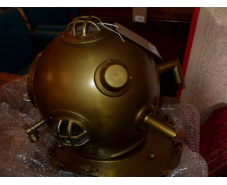 A contemporary model of a divers helmet 