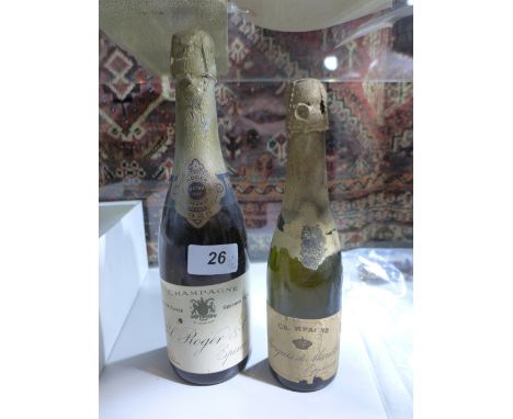 Two vintage bottles of champagne 