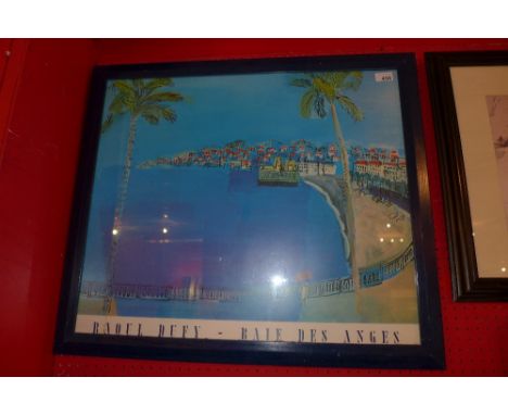 A large framed print Raoil Dufy Bare des Anges 