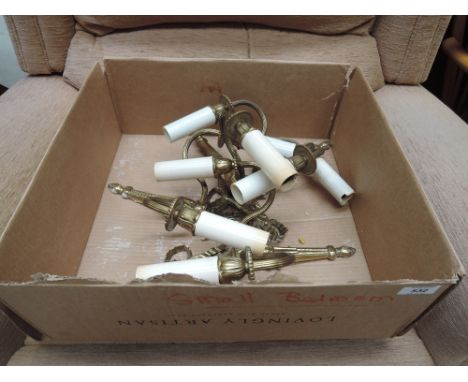 A selection of vintage wall light fittings