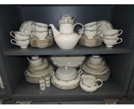 A large tea and dinner service by Royal Doulton in the Albany designcondition good thoughout, first and seconds