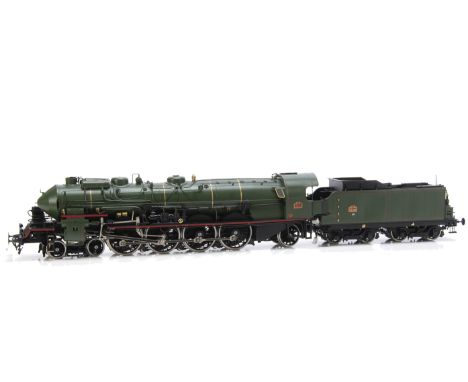 A Bockholt (for Fulgurex) Gauge 1 two-rail French PLM 241C 'Mountain' class 4-8-2 Locomotive and Tender,  finished in green w