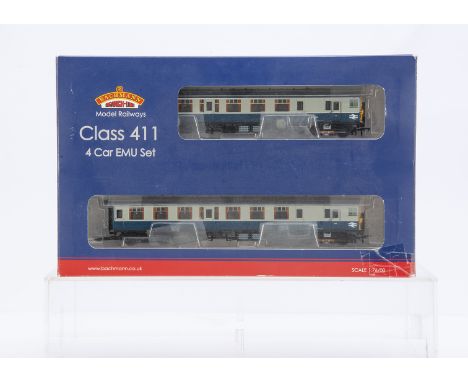 Bachmann OO Gauge Four Car EMU, a boxed Class 4111 CEP EMU 7113 in BR blue/grey livery, G-E, box F-G