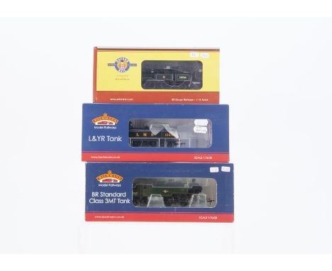 Bachmann and Oxford Rail OO Gauge Steam Tank Locomotives, three boxed examples 31-165 L &amp; YR 10695 in LMS black livery, 3