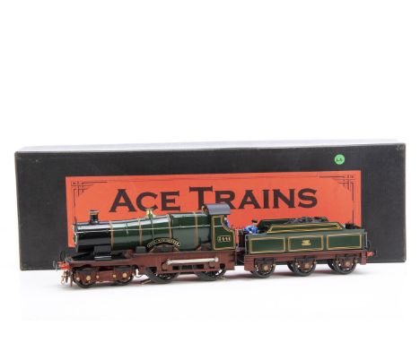 ACE Trains 0 Gauge GWR lined green and Indian red City Class 4-4-0 'City of Winchester', with additional names, in original b