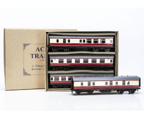 ACE Trains 0 Gauge 3-rail 'C5' BR crimson/cream Coaching Stock, comprising 3-car set 'A' with 1st class E13030, 3rd class E50