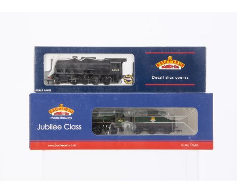 Bachmann 00 Gauge BR Steam Loocmotives and Tenders, 31-175 BR green Jubilee Class 45611 'Hong Kong'and 32-253 BR black WD 2-8