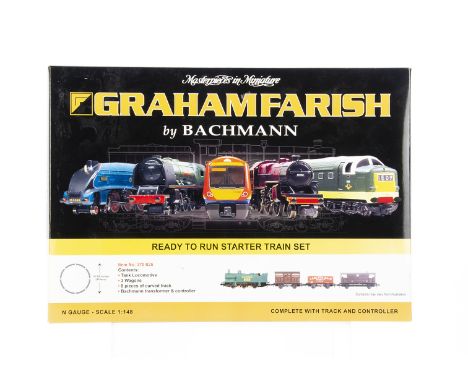 Graham Farish by Bachmann  N Gauge Starter Set, a boxed 370-025, starter set includes Southern 268 tank locomotive, three goo
