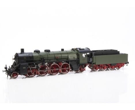 A Bockholt Gauge 1 two-rail Sachsische XX HV class 2-8-2 Locomotive and Tender,  built by Hartmann for the K.Sachs.Sts.E.B. a