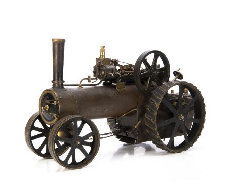 An Interesting and Early approx 1" scale scratch-built live steam Traction Engine by unknown maker,  with single cylinder and