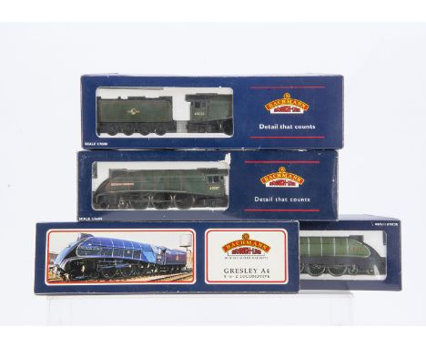 Bachmann OO Gauge A4 Steam Locomotives and Tenders, four boxed examples, 31-955 Dominion of New Zealand 60013, 31-954A Sir Ni