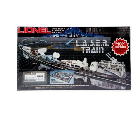 A Lionel 0 Gauge electric 'L A S E R' Space-age Train Set,  sealed in original packaging, Lionel ref 6-1150, containing chrom