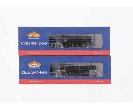 Bachmann 00 Gauge BR black Standard Class Steam Locomotives and Tenders, 32-955 Class 4MT 76081 and 32-509  Class 5MT 73109, 