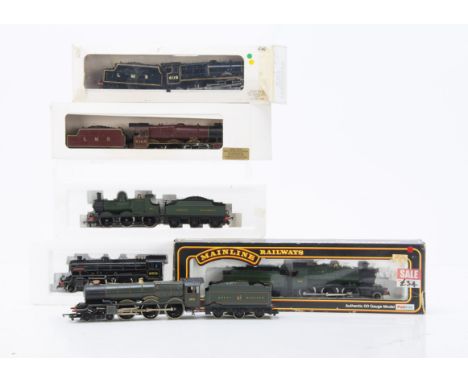 OO Gauge Steam Locomotives and Tenders, various examples, boxed Mainline 37090 GWR 5322 Moghul in green livery and unboxed, M