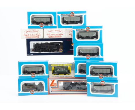 OO Gauge  Steam Tank Locomotives and Goods Wagons,  all boxed includes tank locomotives, Bachmann 32-354 4MT 80002 in BR blac
