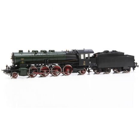 A Bockholt Gauge 1 two-rail Prussian (KPEV) P10 class 2-8-2 Locomotive and Tender,  built by Borsig for the Prussian State Ra