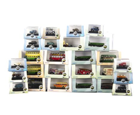 Oxford Diecast N Gauge Trackside Vehicles, a cased collection, all with card sleeves, comprises Commercials (9), Haulage (4),