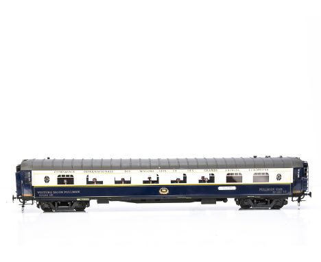 A Finescale Gauge 1 CIWL (Wagons-Lits) 2nd class Pullman Car by J&amp;M Models for Fulgurex,  Model No. 67/80, in CIWL blue/i