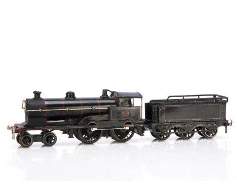 A modified Vintage Bing/Bassett-Lowke 0 Gauge 3-rail electric LNWR 'George the Fifth' 4-4-0 Locomotive and Tender, an origina