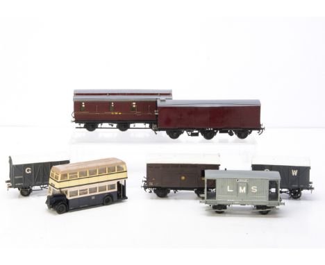 Finescale 0 Gauge Kit-built LMS and GWR Rolling Stock from Webster's Peco and other kits, including LMS 6-wheeled clerestory 