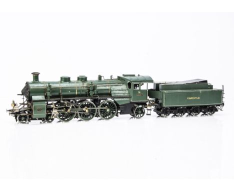 A Gauge 1 Finescale Live Steam (gas-fired) Bavarian S 3/6 class 4-6-2 Locomotive and Tender, believed to be by Felix Spring, 