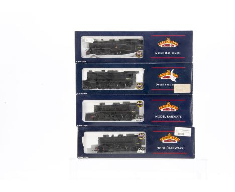Bachmann OO Gauge Steam Locomotives, four boxed examples, locomotives with tenders 32-256 WD Austerity 90566, 32-576 Ivatt Cl