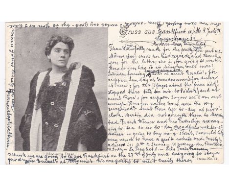 Germany (Actress) 1898-used portrait card Eleonora Duse, used