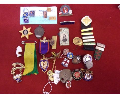 British and Foreign enamel badges and medallions, a very good mixed lot worth sorting.