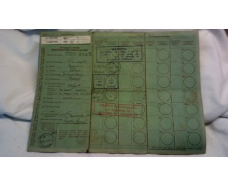 1964 Morris Oxford Traveller - Reg. No. FPF879B. Original registration book issued by Surrey CC. Cover the period to 1967 - 3