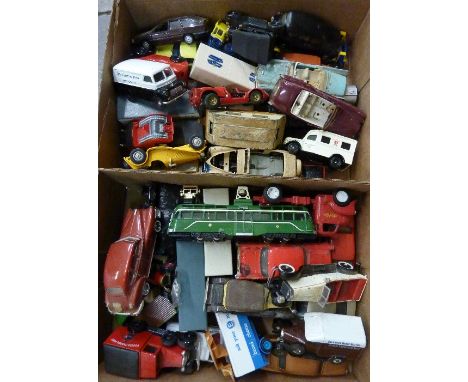 A collection of model vehicles, Dinky, Corgi and Solido