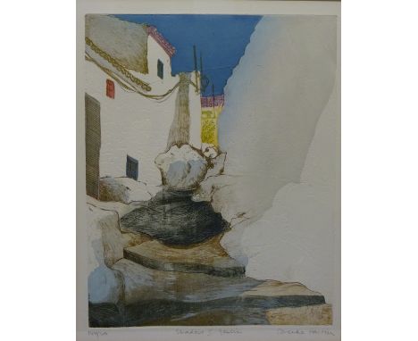 'Shadows I Gancia', Brenda Martin limited edition lithograph on textured paper signed titled and numbered 144/200 in pencil 5