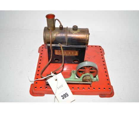 A Mamod live steam model engine.