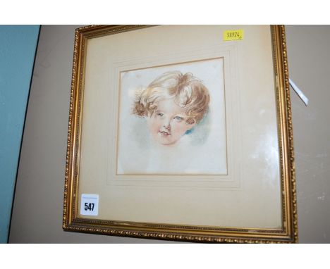 A watercolour - Portrait of a girl.