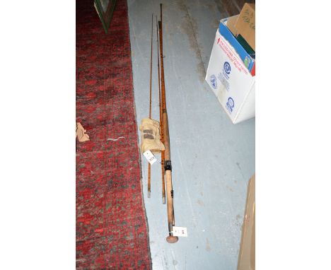 Hardy Bros., Alnwick - a four-piece patent steel centre vintage fishing rod, with Hardy's universal reel fitting, comprising: