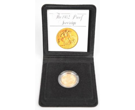 Royal Mint cased&nbsp;1982 proof gold full&nbsp;sovereign