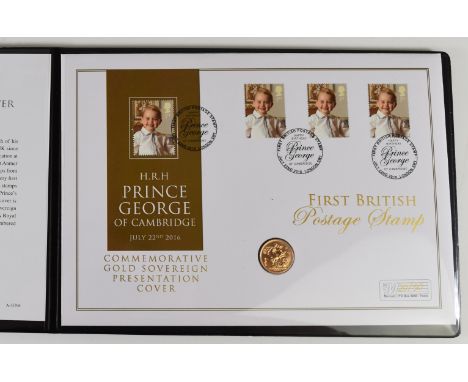 Westminster limited edition (20/50) 2016 Elizabeth II gold full sovereign coin cover, with certificate