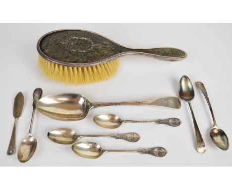 Georgian and later hallmarked silver cutlery to include a bottom hallmarked silver table spoon, length 21cm, together with a 