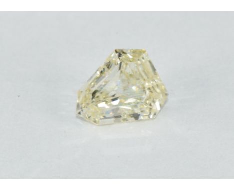 A loose 0.72ct shield step cut diamond, with certificate&nbsp;