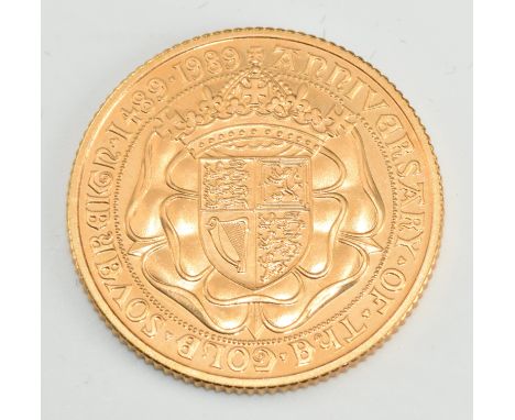 1989 Elizabeth II proof gold full sovereign