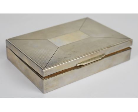 Dutch silver cigarette box with 1933 Dutch silver marks, width 14.5cm