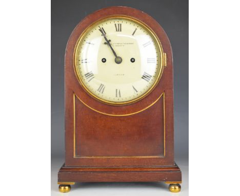 Goldsmiths and Silversmiths Company, 112 Regent St. London two train mantel or bracket clock with gilt decoration and pierced