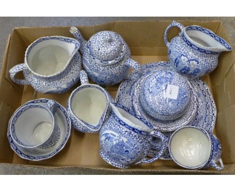 Eighteen pieces of Adams china including teapot, four jugs, lidded bowl, plates, mug and two cups