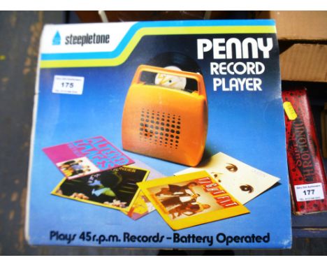 BOXED PENNY RECORD PLAYER