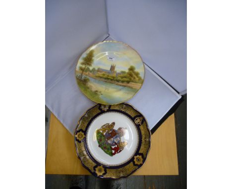 ROYAL WORCESTER PLATE SIGNED ROBERTS AND SPODE QUEEN MOTHERS PLATE