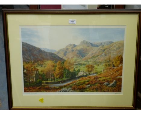 'GREAT LANGDALE' PRINT BY K. MELLING 14.25" X 20.5"